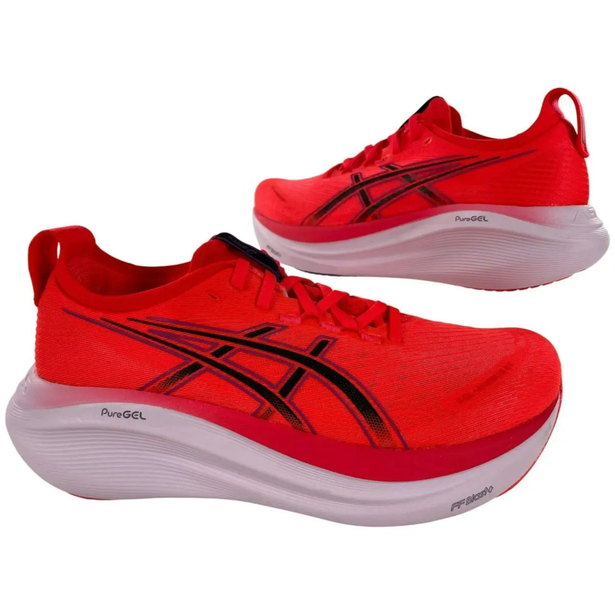 Asics Gel-nimbus 27 Running Shoes Flash Red/white Rare 1011B958-600 Men`s 9