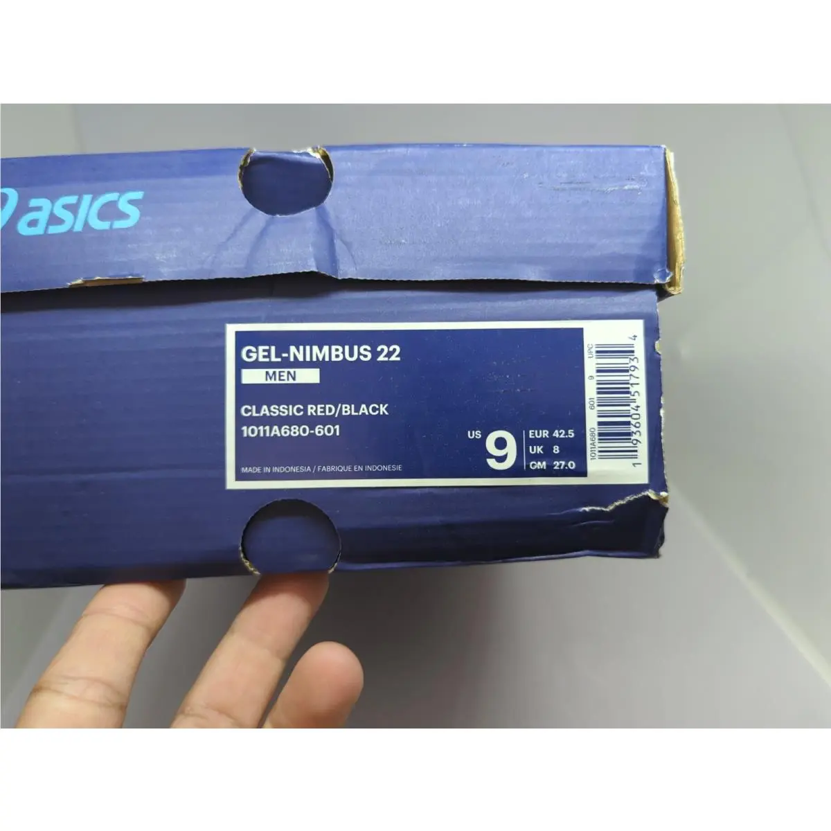 Asics shoes - Asics Gel-Nimbus 22 - 1011A680-601 - Classic Red/Black (UPC: 193604517934) 9