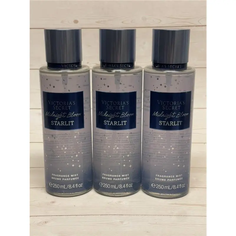 Victoria`s Secret Midnight Bloom Starlit Fragrance Mist 8.4oz x3