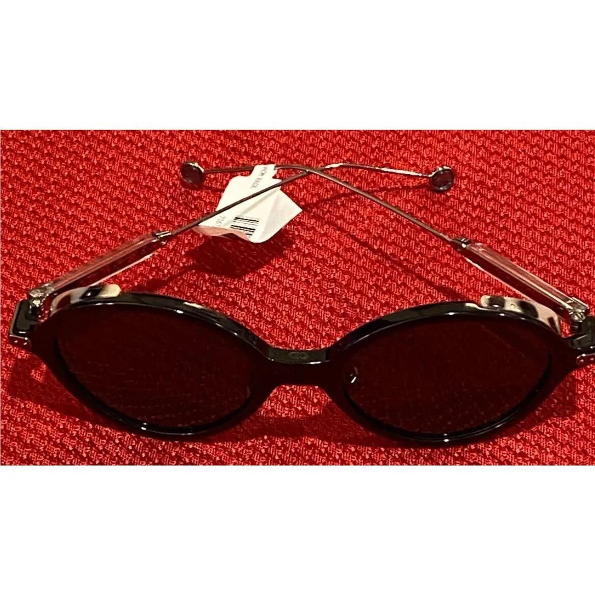 Christian Dior Sunglasses 52mm Umbrage Round Black W/ Case Retro Inspired