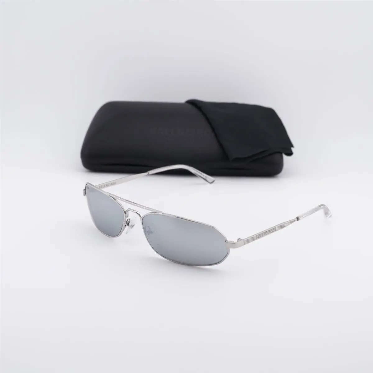 Balenciaga BB0010S 005 Silver/silver Mirrored 61-16-135 Sunglasses