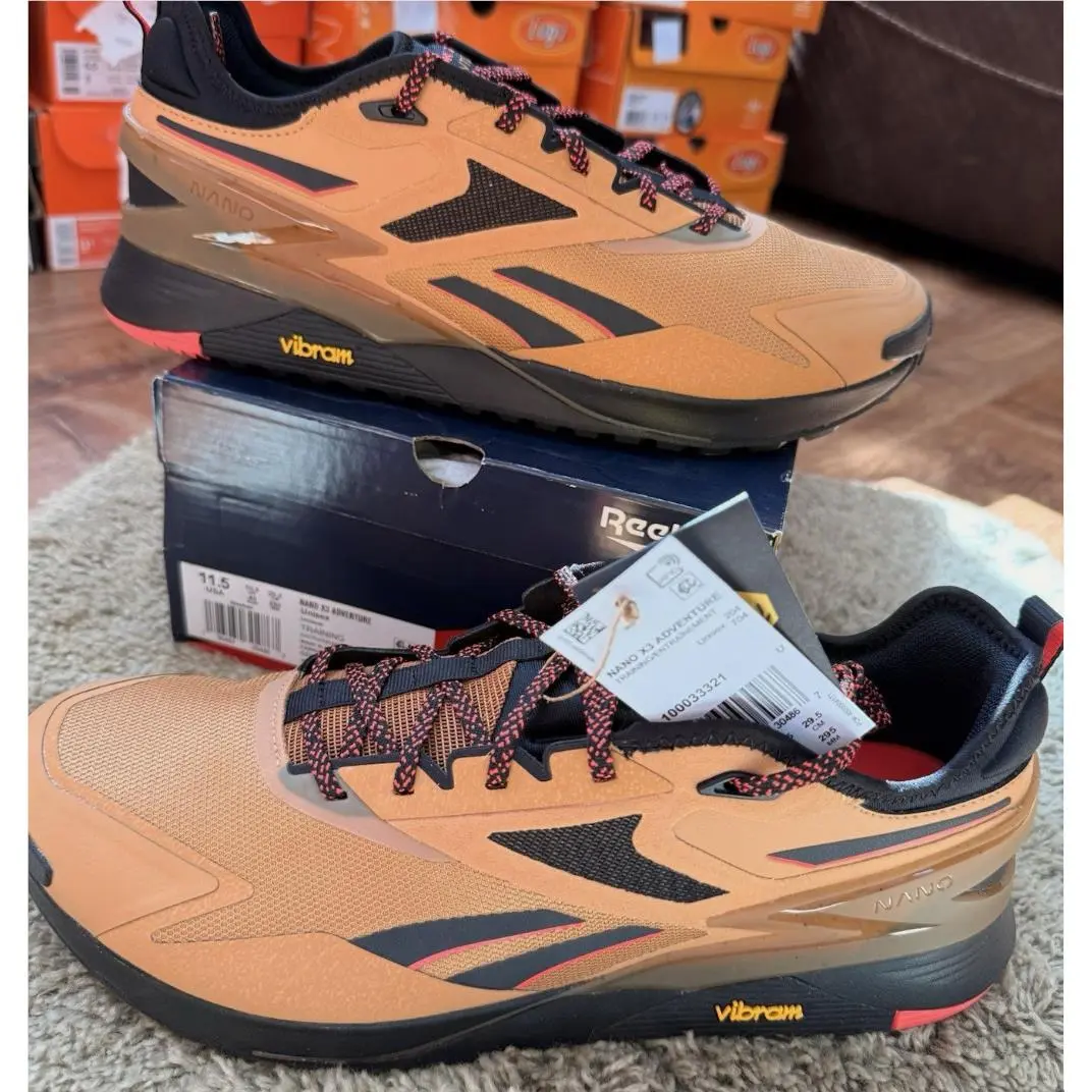 Reebok Nano X3 Adventure Court Brown Black Men`s Athletic Sneakers Mesh Outdoor