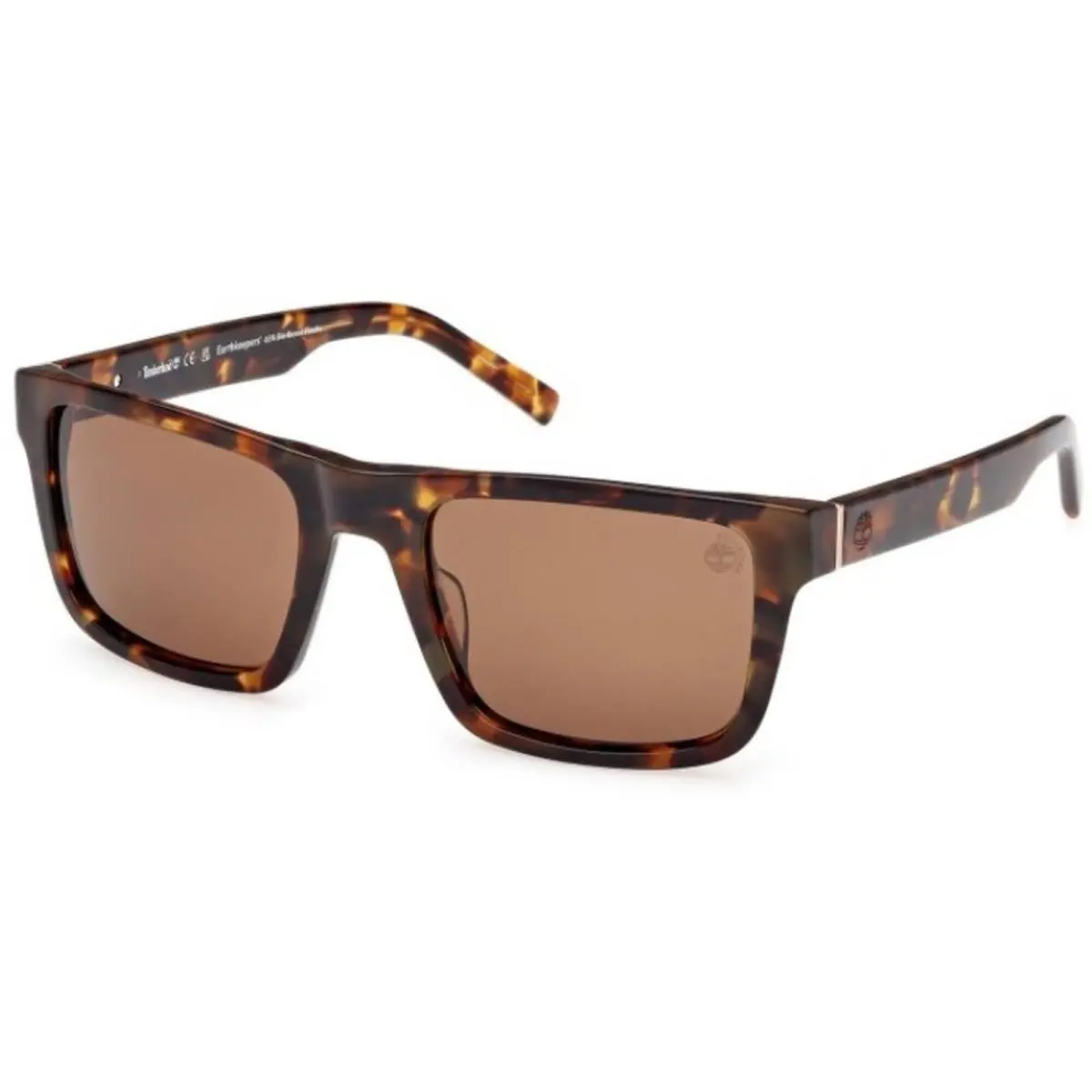 Timberland Men`s Sunglasses Red Havana Acetate Square Full Rim TB00042 5554H