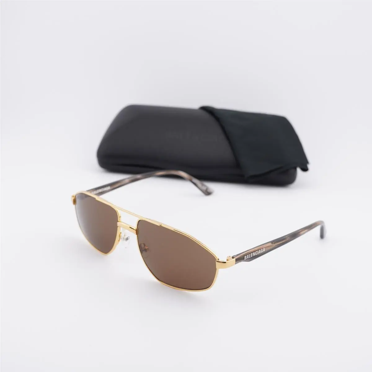 Balenciaga BB0012S 002 Gold/brown 58-16-140 Sunglasses