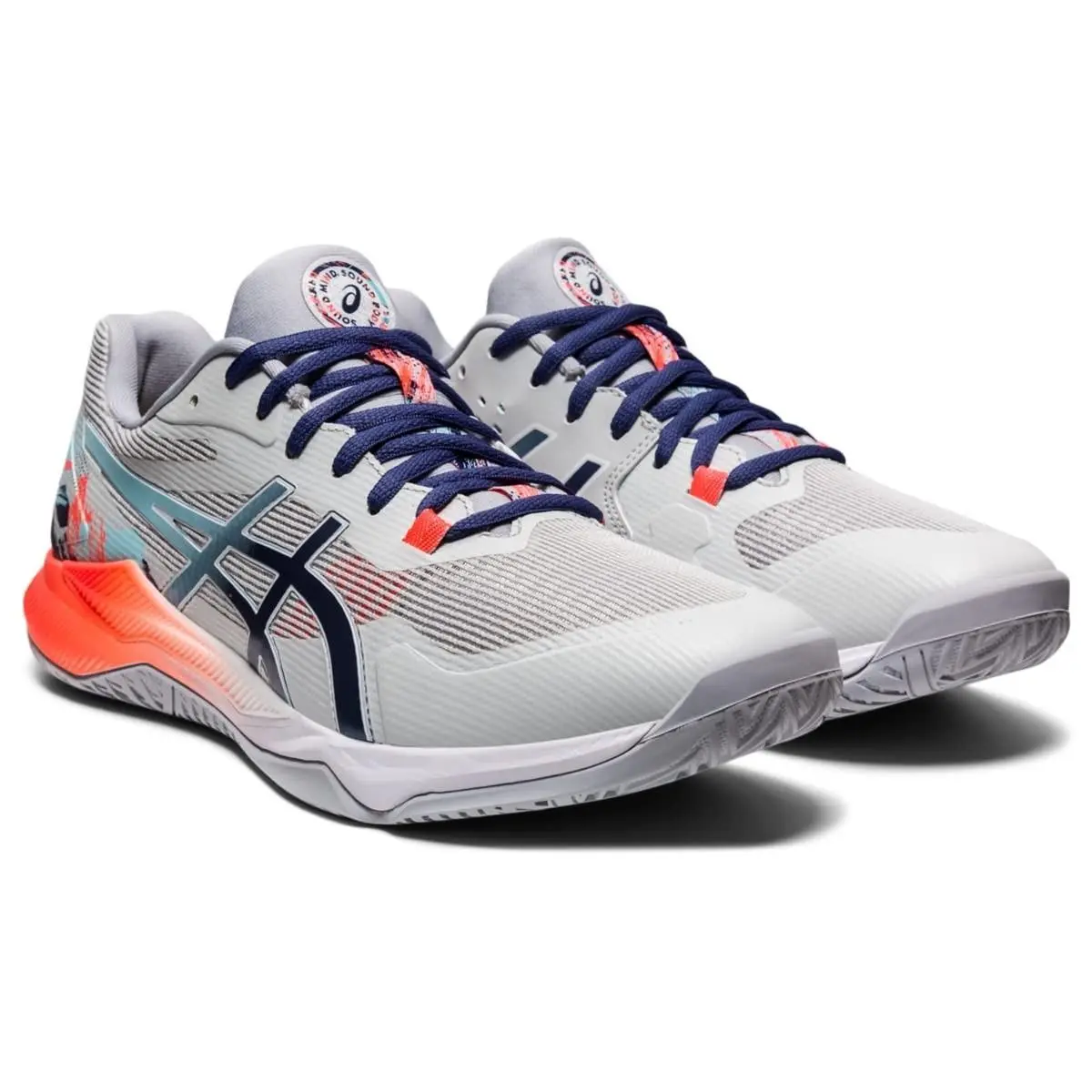 Asics shoes - ASICS GEL-Tactic - 10171A072960 - Glacier Grey/Sunrise RED 1