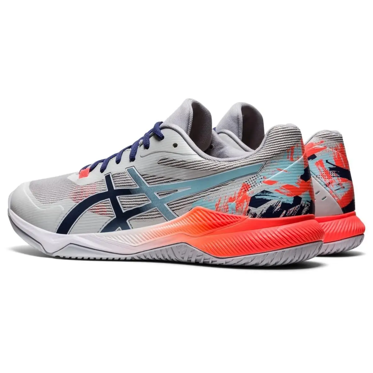 Asics shoes - ASICS GEL-Tactic - 10171A072960 - Glacier Grey/Sunrise RED 2