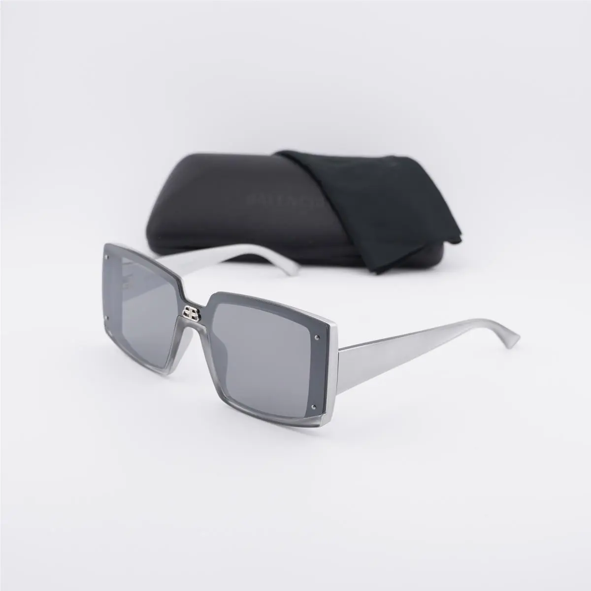 Balenciaga BB0081S 002 Silver/silver Mirror 99-1-140 Sunglasses