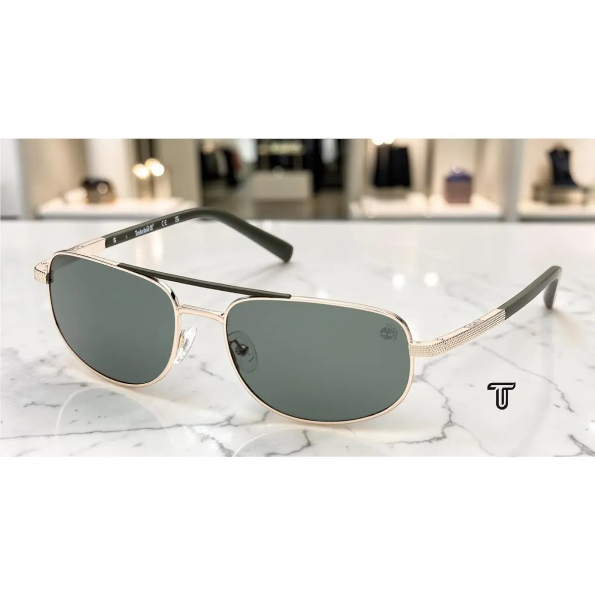 Timberland TB9285 32R Gold Polarized Green 61 mm Men`s Sunglasses