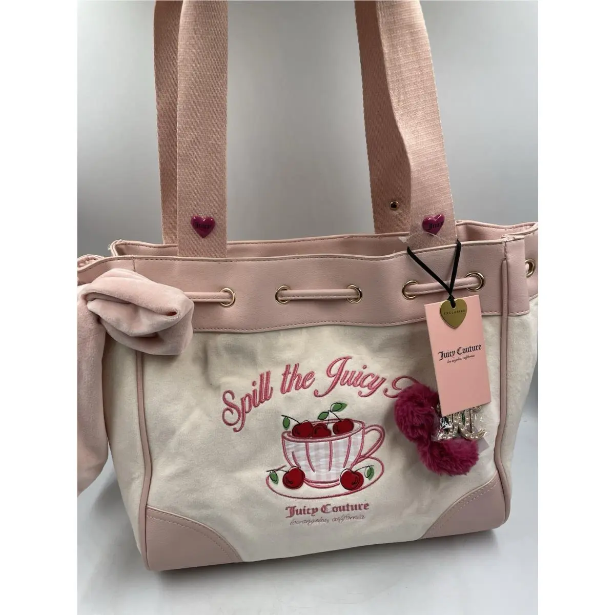 Sweet Tea Party Tote Bag Cherry Tote Bag “spill The Juicy Tea” by Juicy Couture