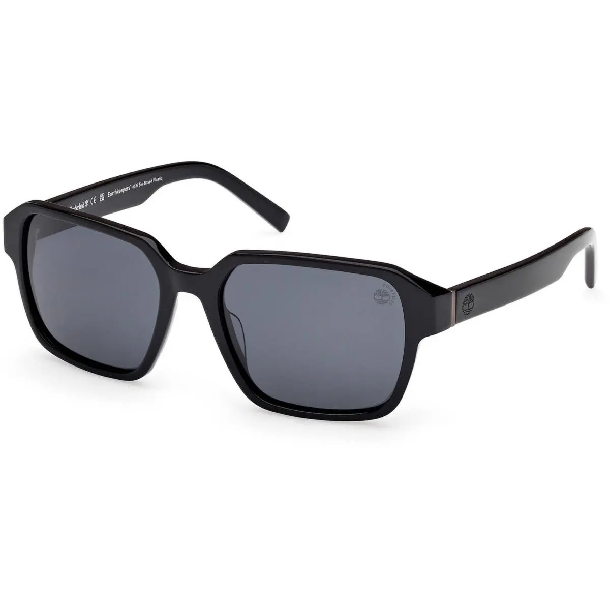 Timberland Men`s Sunglasses Shiny Black Acetate Square Full Rim TB00043 5601D