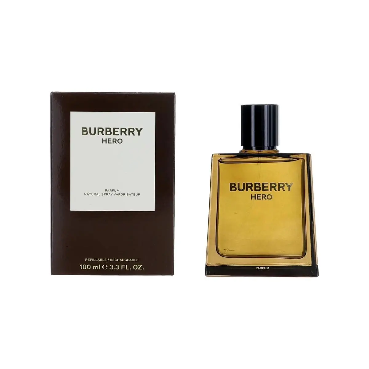 Burberry Hero 3.3 oz / 100 ml Parfum Refillable Spray For Men