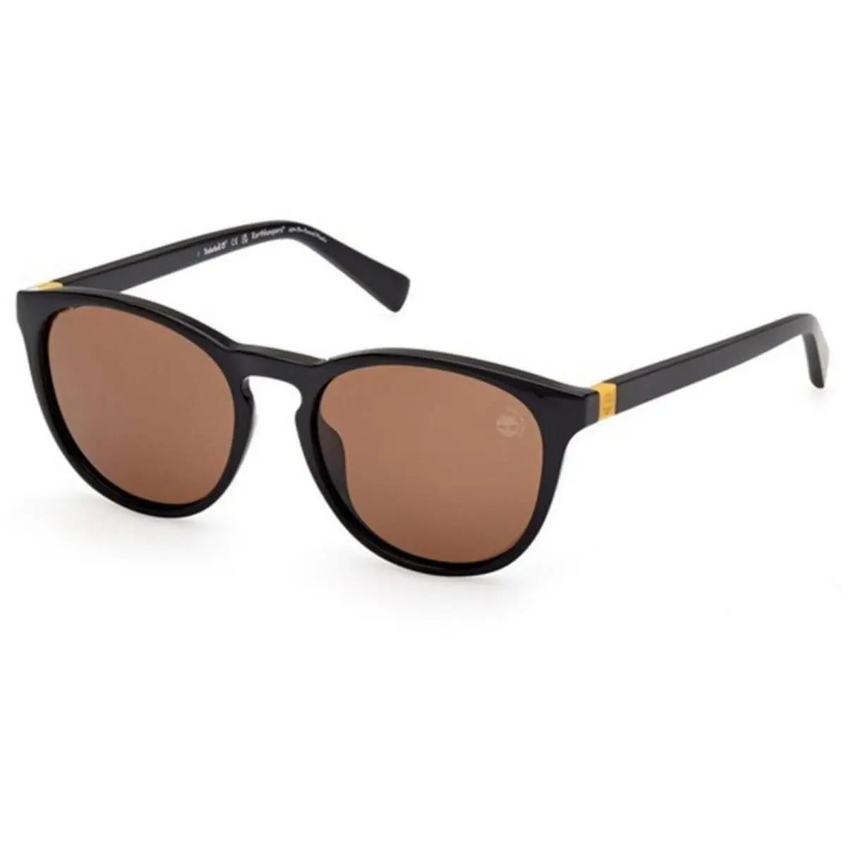 Timberland Kid`s Sunglasses Shiny Black Acetate Round Full Rim TB00049 5101H