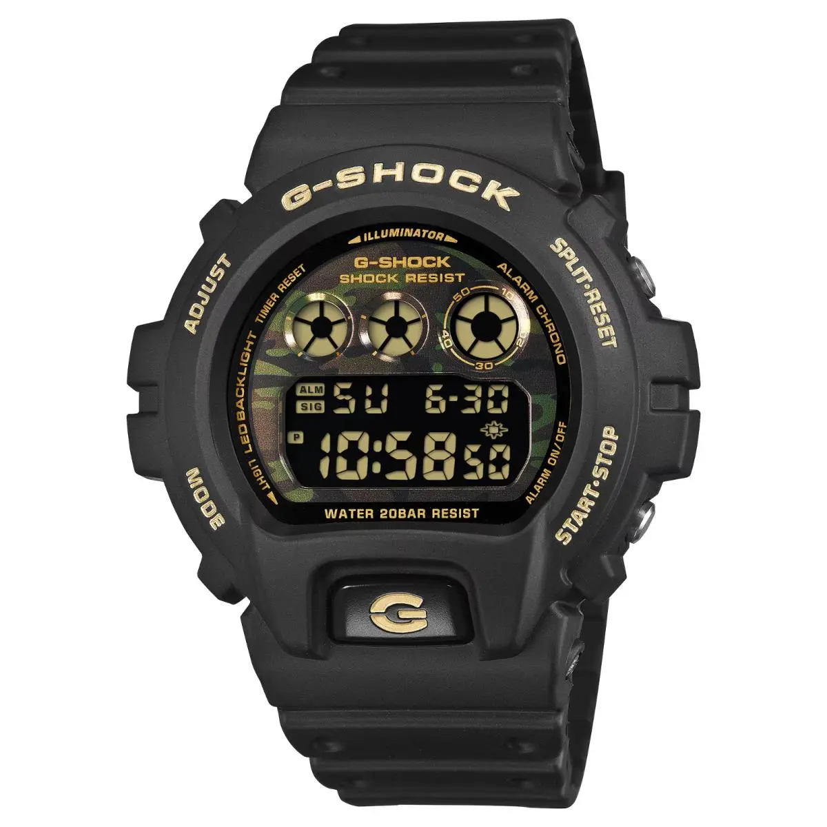 G-shock 6900 Series Digiatl Black Resin Watch DW6900CF-1 by Casio