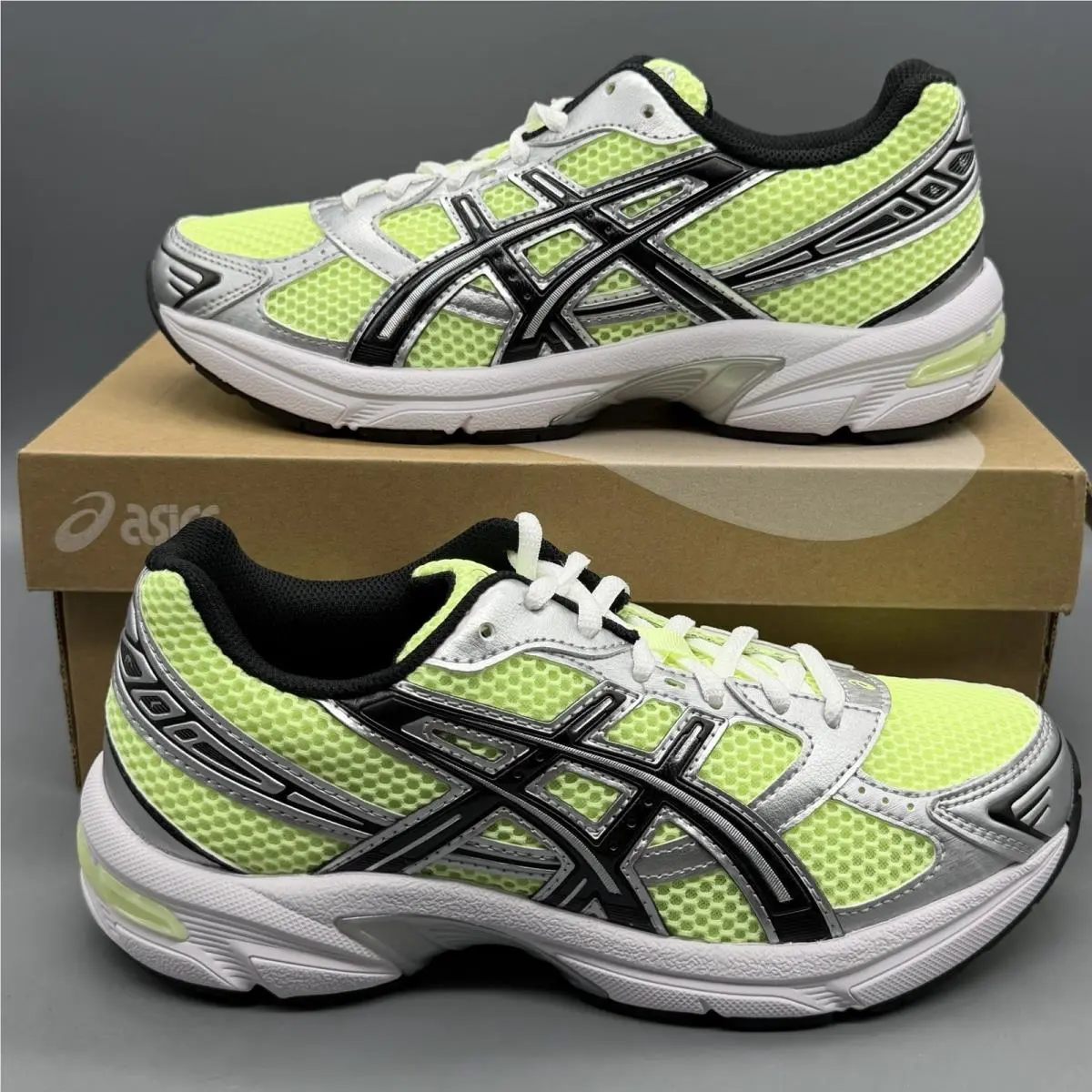 Asics Gel-1130 Women’s 7 Illuminate Yellow Pure Silver Casual Sneakers Shoes
