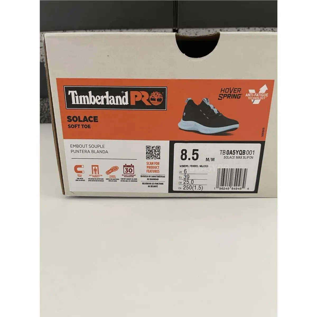 Timberland shoes - Timberland PRO Solace MAX Soft Toe Slip-On - TB0A5YQB001 - Black/Blue (UPC: 0196249849484) 5