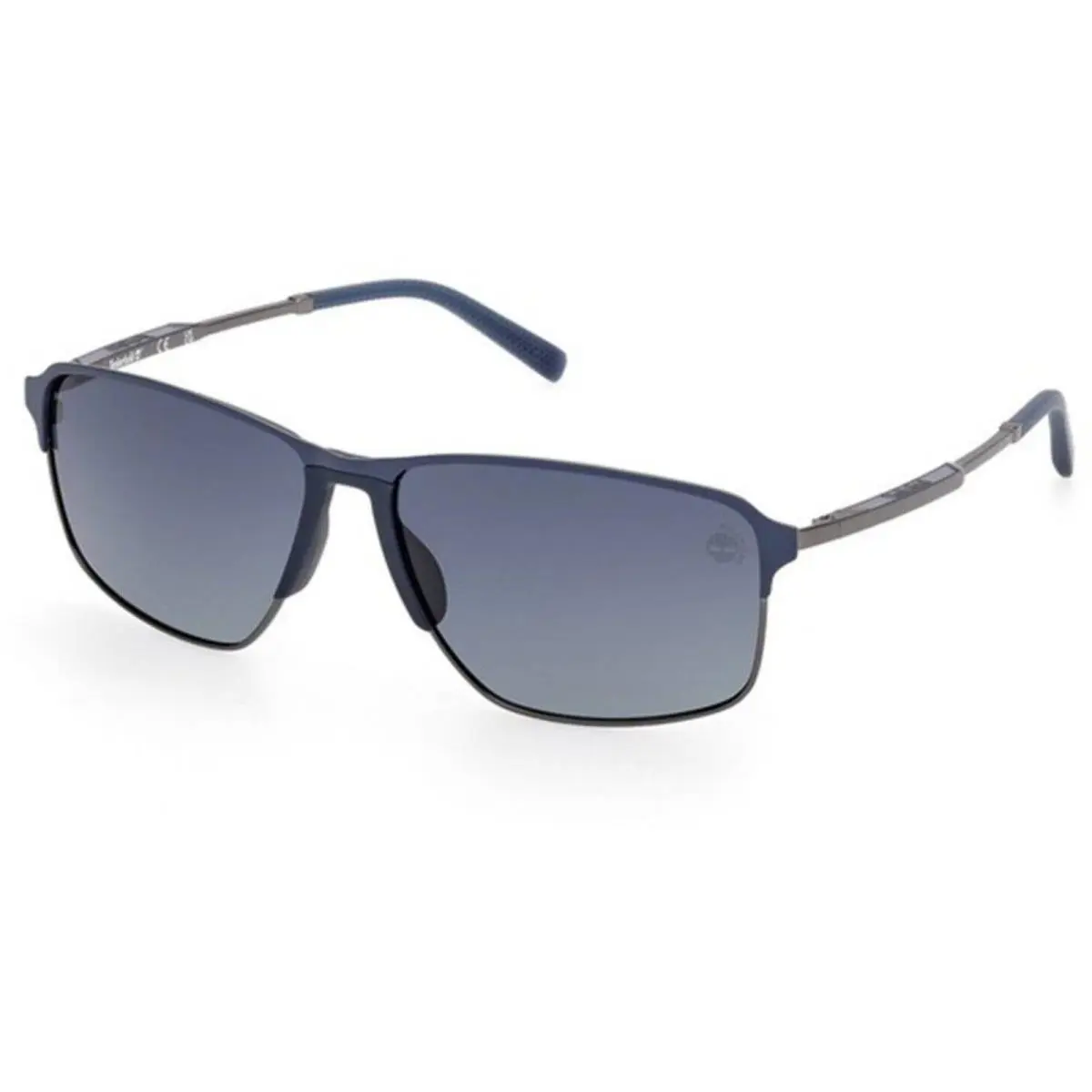Timberland Men`s Sunglasses Matte Blue Metal Rectangular Frame TB00040 6291D