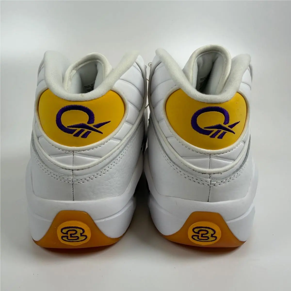 Reebok shoes - Reebok Question Mid Yellow Toe - White 3