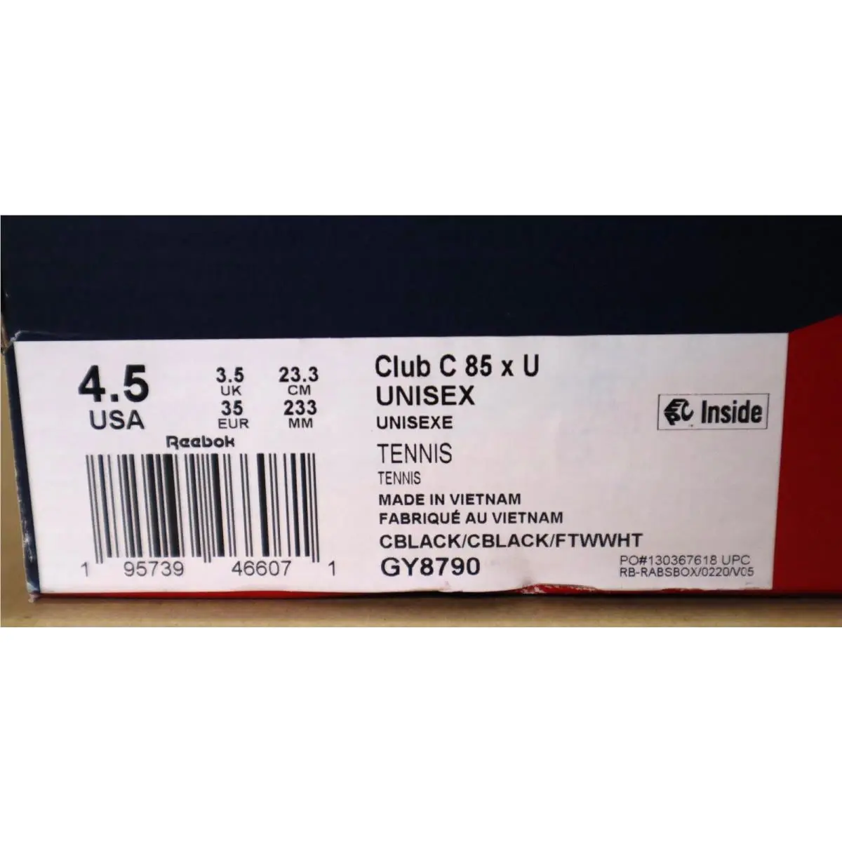 Reebok shoes - Club C 85 X U - Black 12
