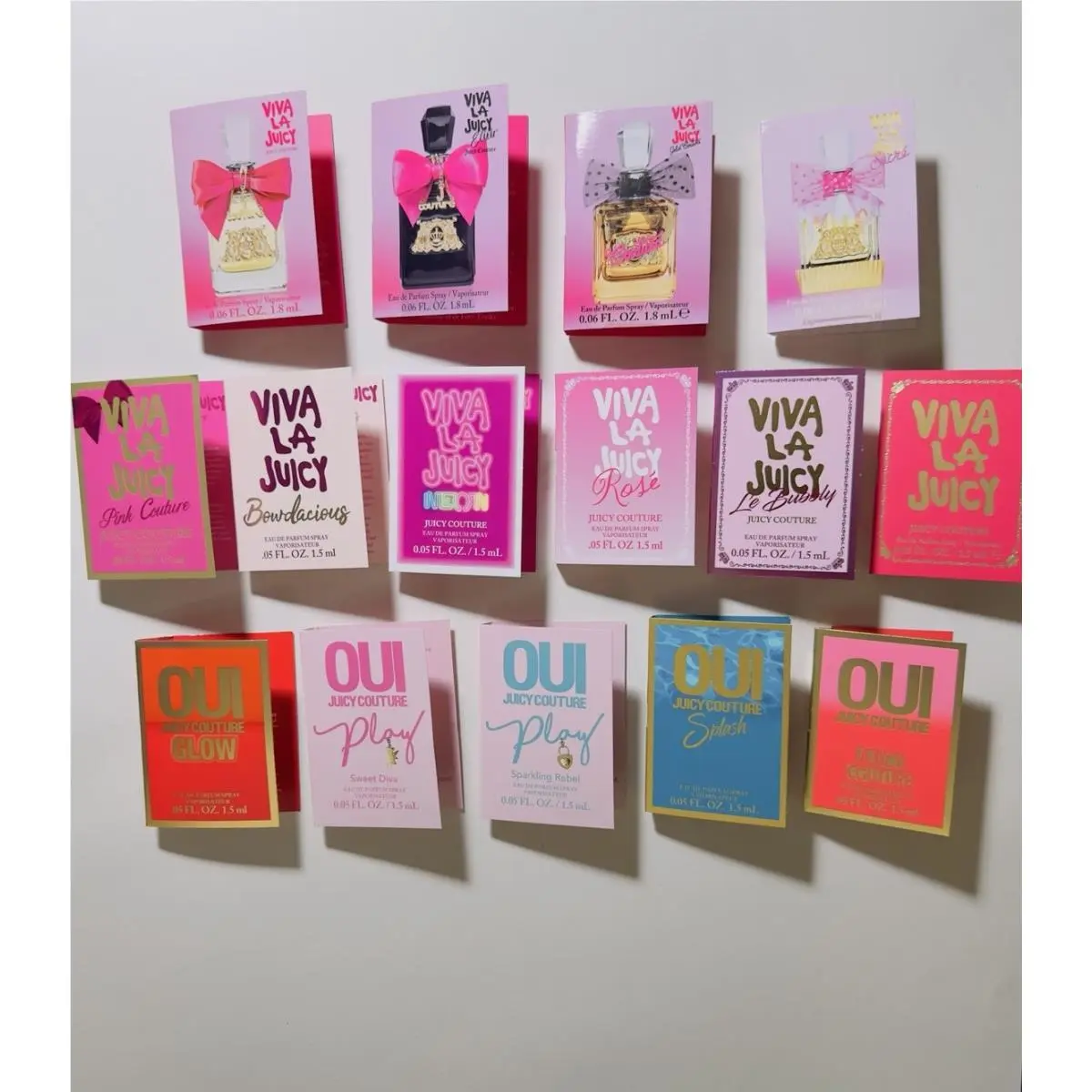 Juicy Couture Viva La Juicy Collection Perfume 15pc Sample Vials Spray Set
