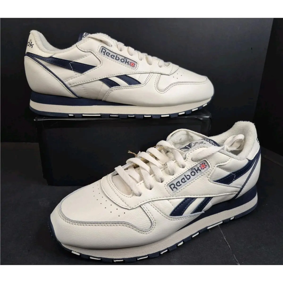 Reebok Classic Leather 1983 Vintage 9M GX6123 Chalk Vector Navy