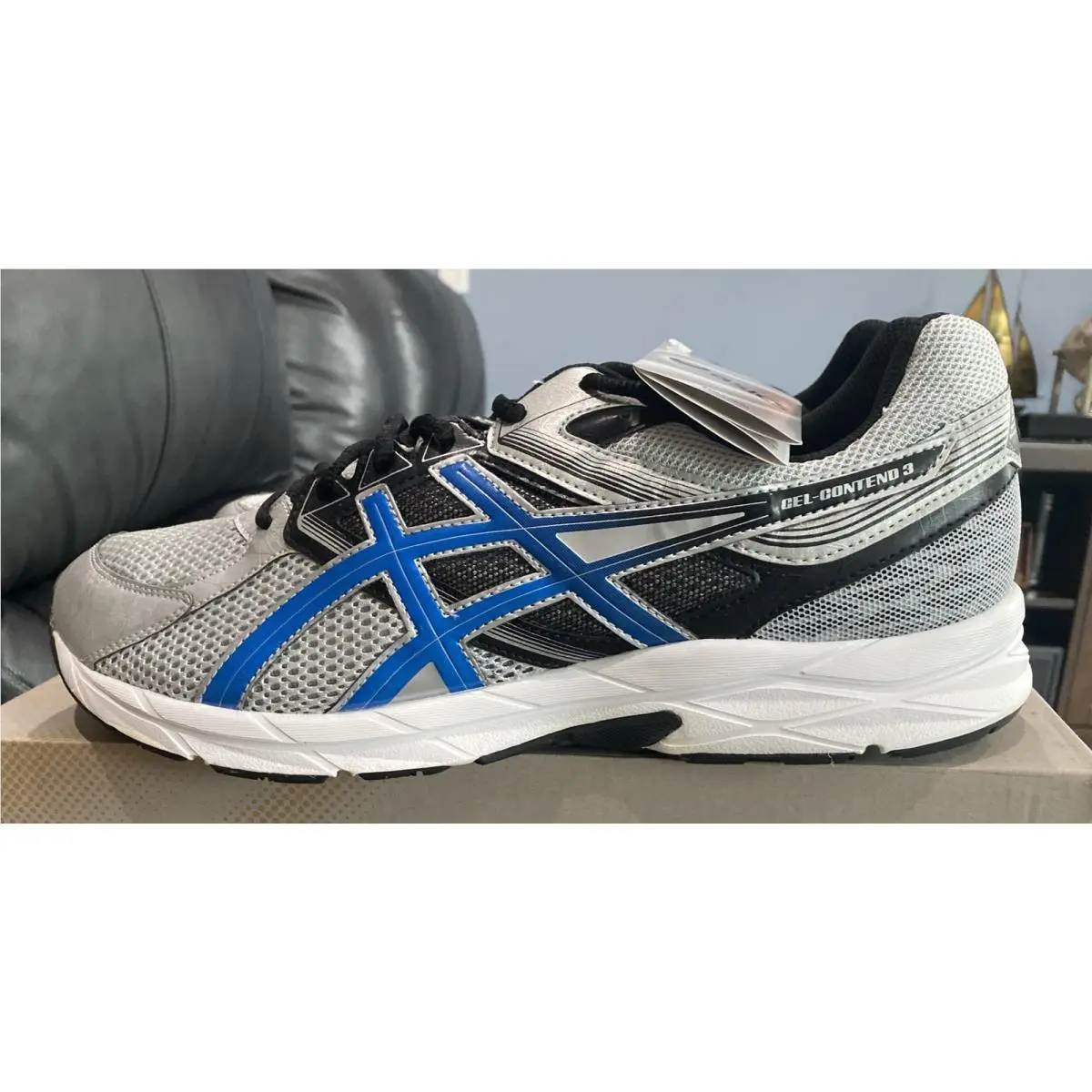Oasics Men’s Shoes Men’s Gel Size 14 4E Width Silver/electric Blue/black Size 14
