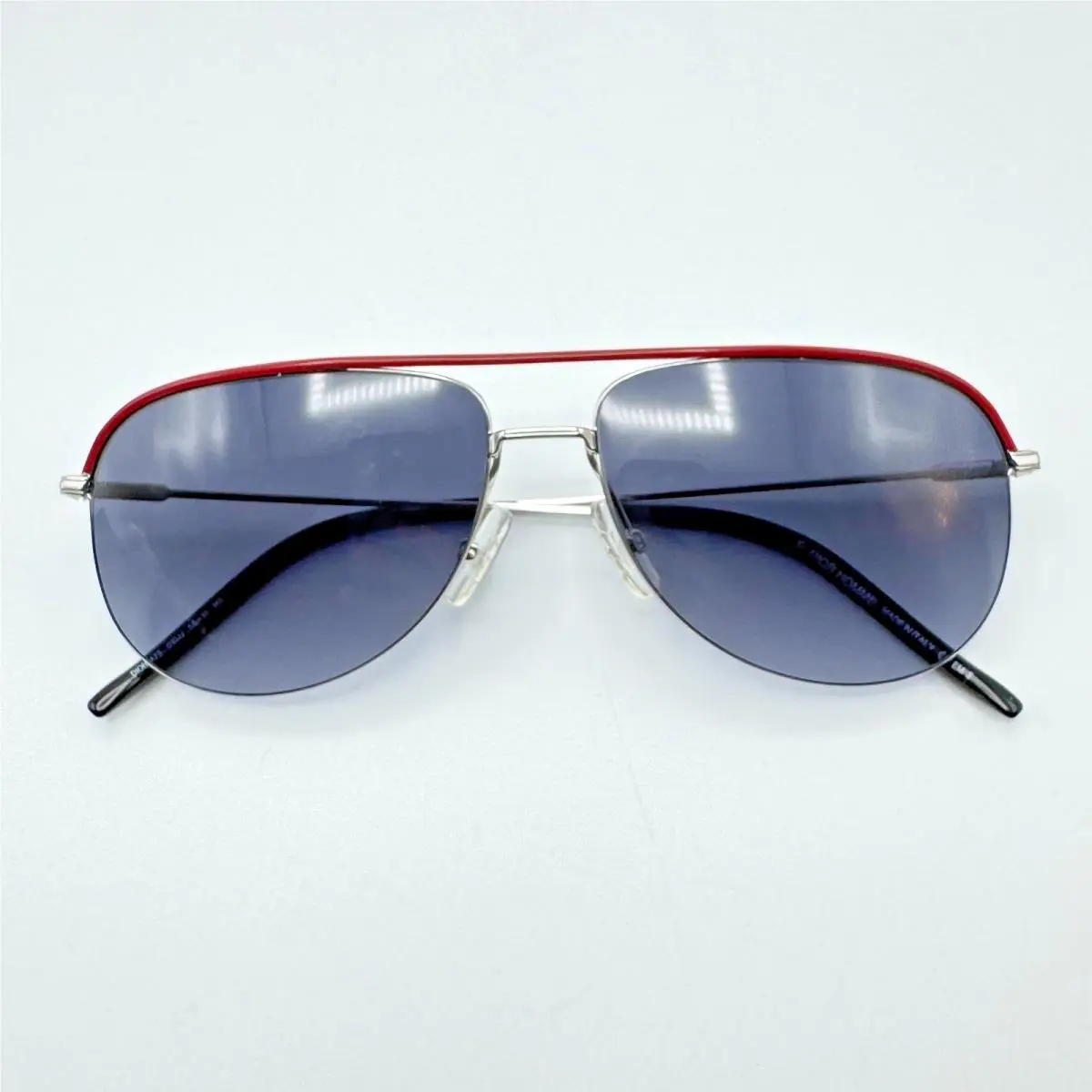 Dior Homme Sunglasses Dior0147S 010JJ Palladium Black Red Aviator Gradient Lens