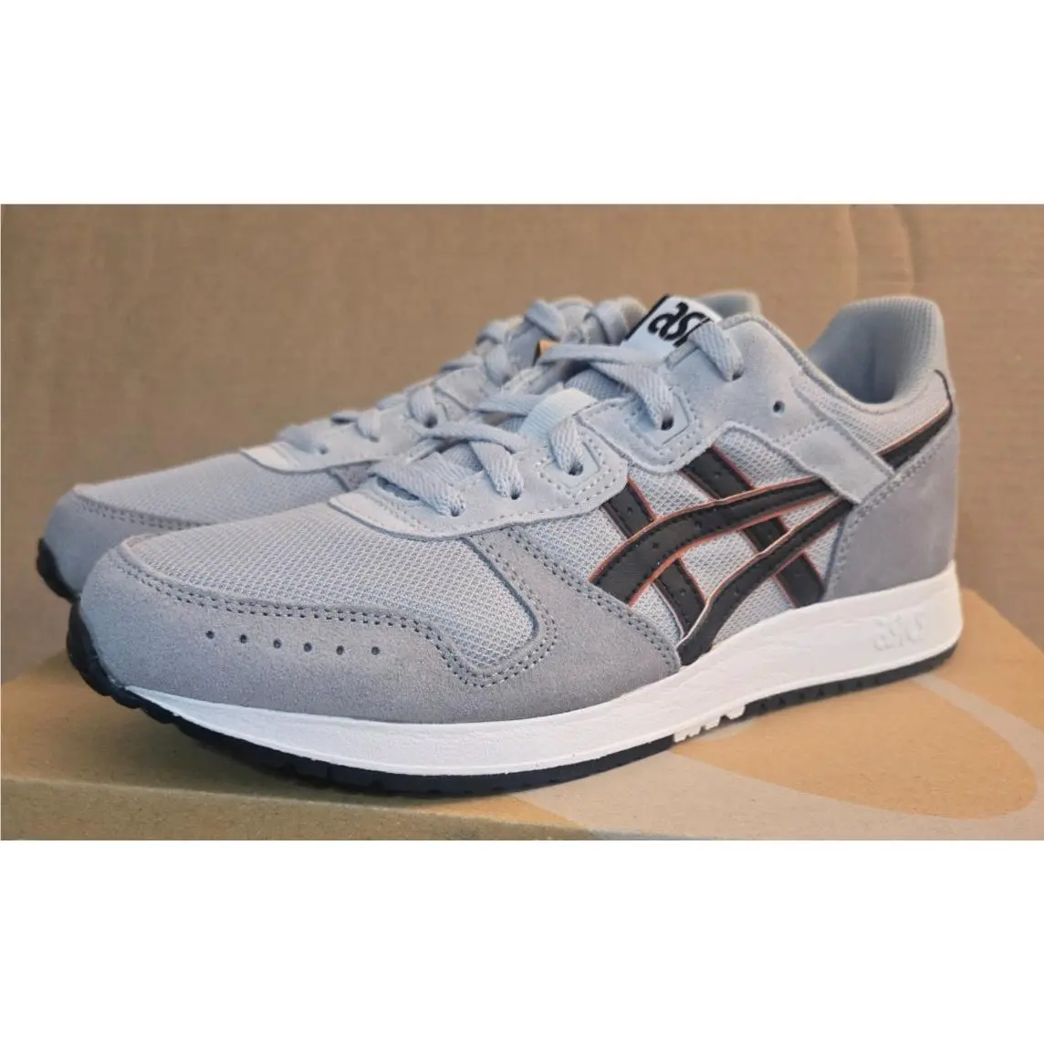 Asics Men`s Sportstyle Lyte Classic Sneaker Size 7.5 Mid Grey/black 1201A477-026