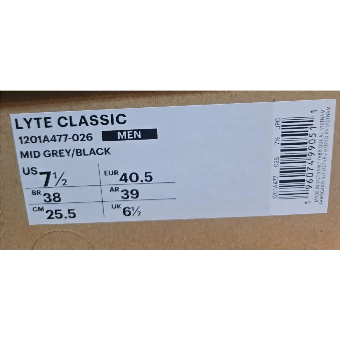 Asics shoes - ASICS Sportstyle Lyte Classic - Sportstyle Lyte Classic - Mid Grey/Black (UPC: 196074990511) 6
