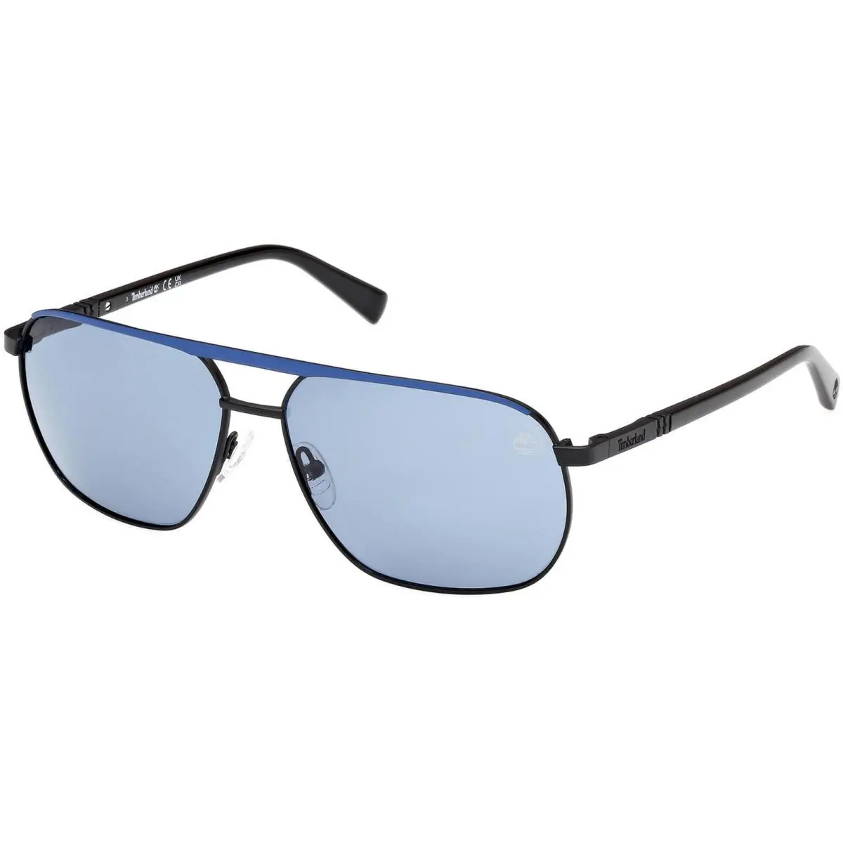 Timberland Men`s Sunglasses Matte Black Metal Pilot Full Rim Frame TB00027 6002D