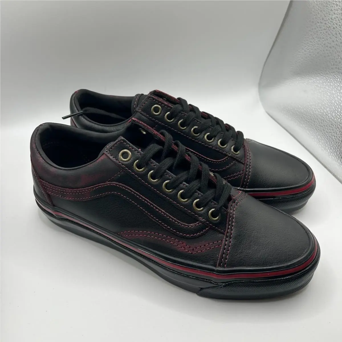 Vans shoes - VANS Old Skool - Old Skool - VN000EDAKRK - Dark Red / Black 2