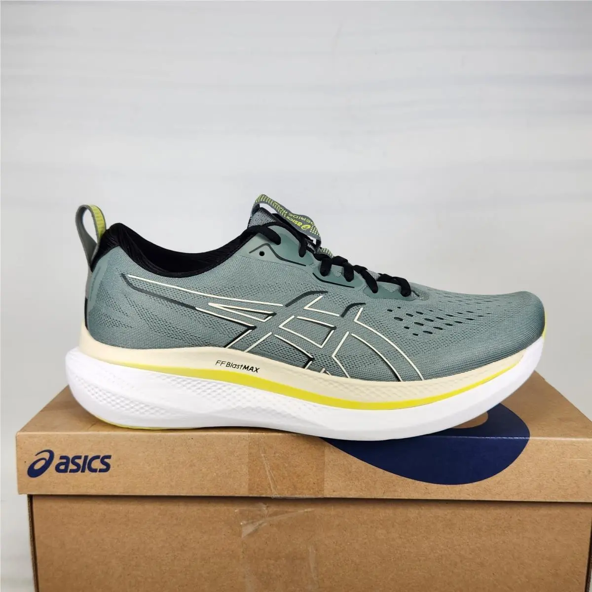 Size 11.5 - Asics Glideride Max - Monument Blue / Vanilla - Mens