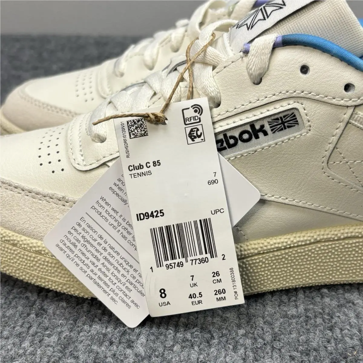 Reebok shoes - Reebok Club C 85 - Club - ID9425 - Chalk Chalk Seclte (UPC: 0195749773602) 15