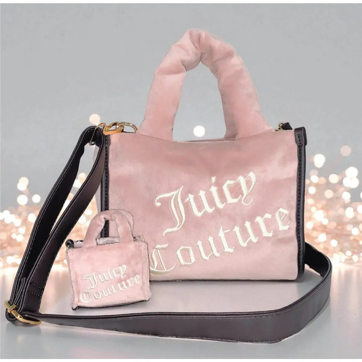 Better Together Pink Mini Tote Bag w/ Matching Purse Hang Charm by Juicy Couture