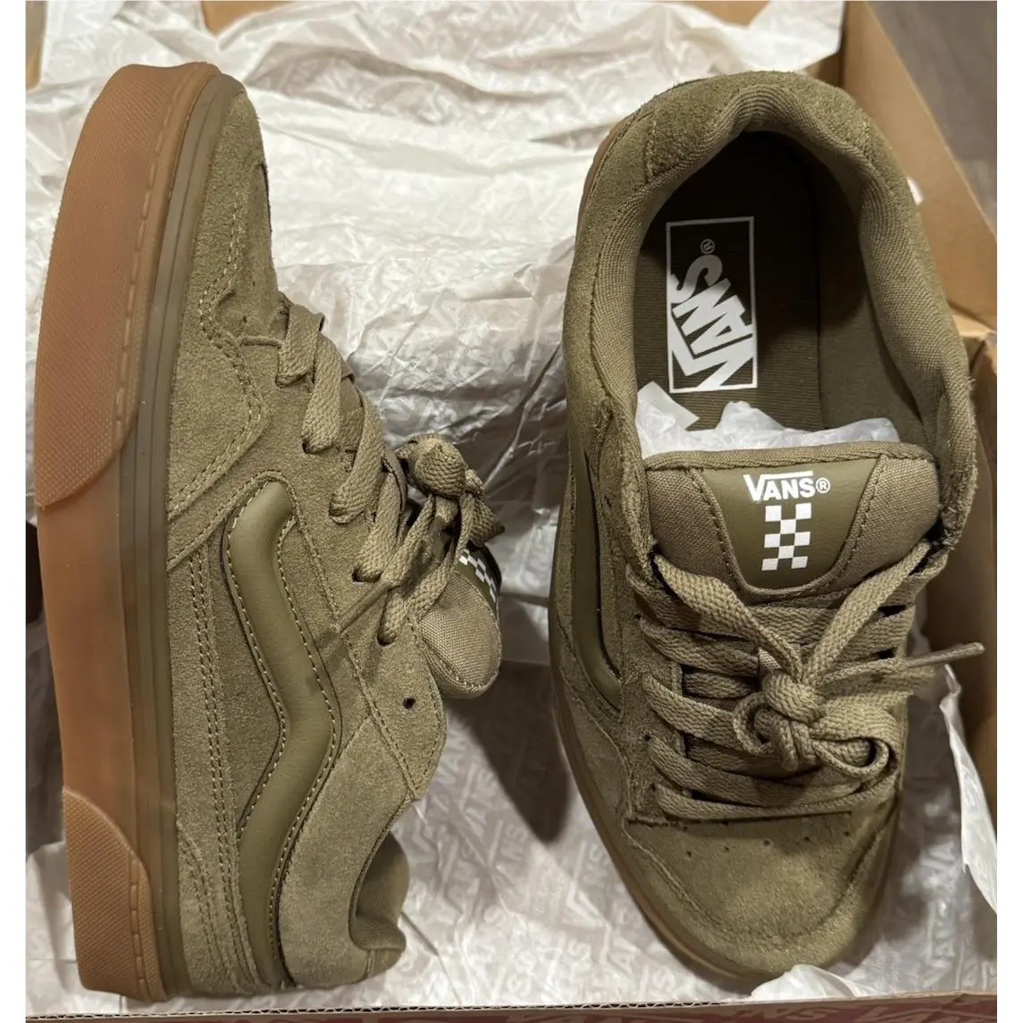 Vans Caldrone Suede Women’s Shoes – Size 7.5 – Gothic Olive