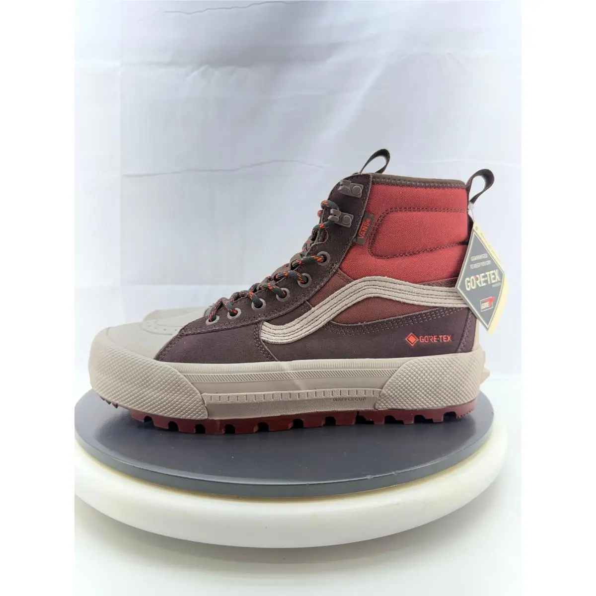 Vans Mte Sk8-Hi Gore-tex Men Sz 8 Waterproof Hiking Boots Red Bitter Chocolate