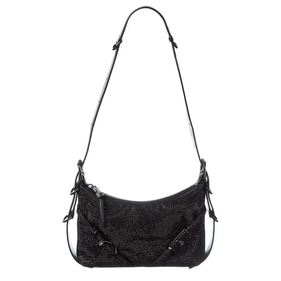 Givenchy Voyou Medium Silk Shoulder Bag Women`s Black