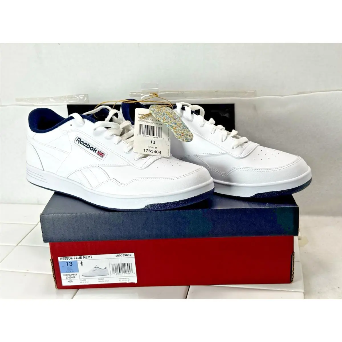 Reebok Classic Club Ment White/navy V67513 Size 13 Mens Sneaker