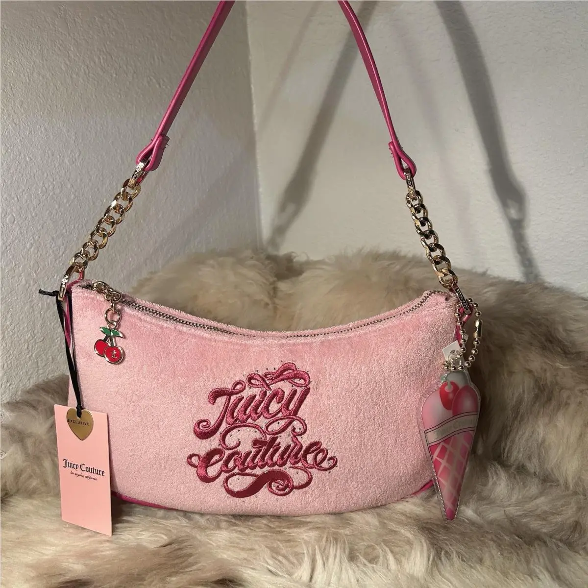 Juicy Couture Sugar Rush Shoulder Bag - Flamingo Pink