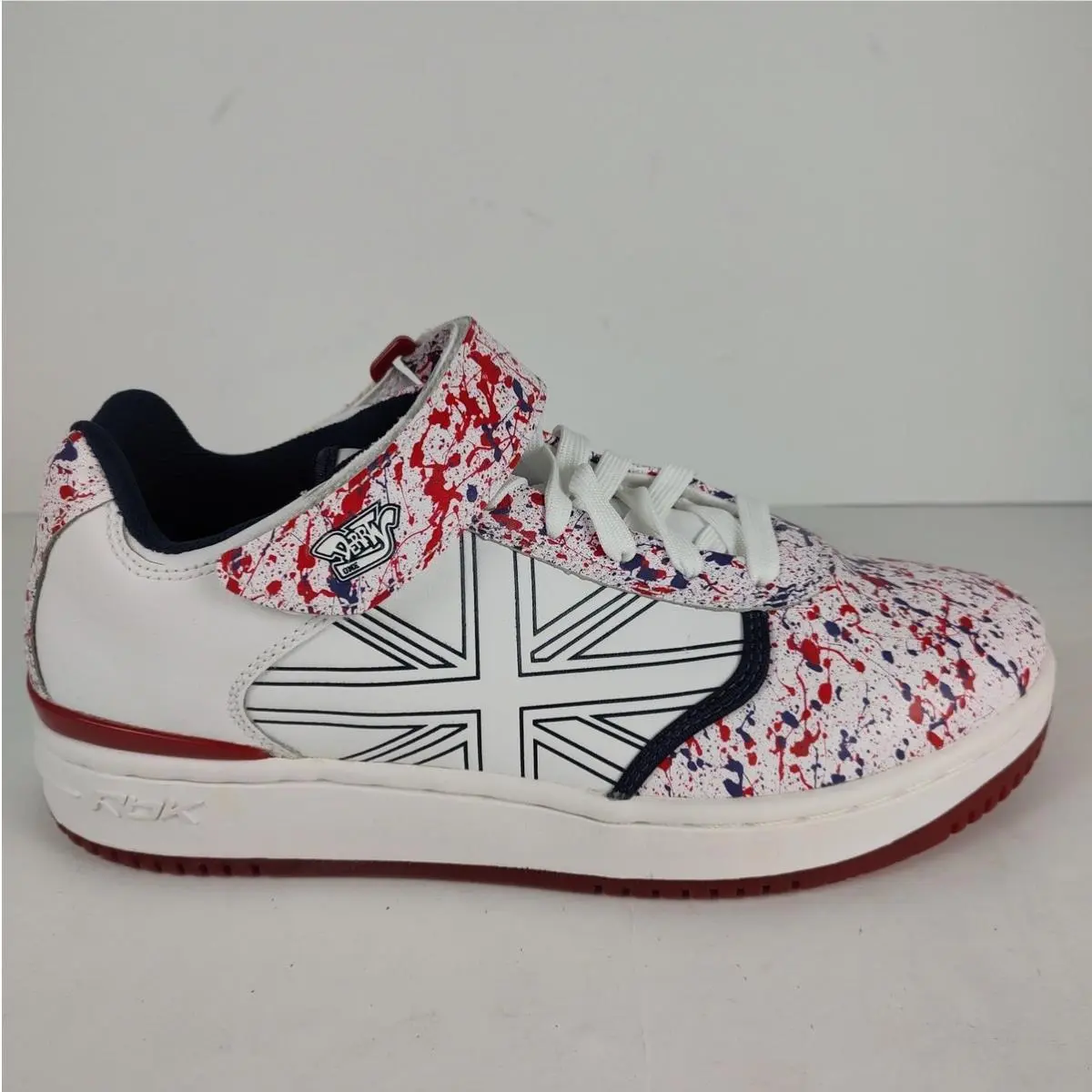 Nos Reebok Derrty One Nelly Paint Splatter White Red Deadstock Mens 6.5 Wms 8.5