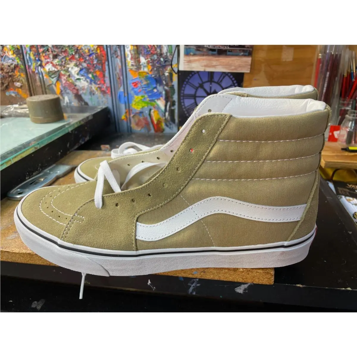 Vans Sk8-Hi Cornstalk True White Size US 13 Men VN0A4U3C7ZF Rare Sneakers