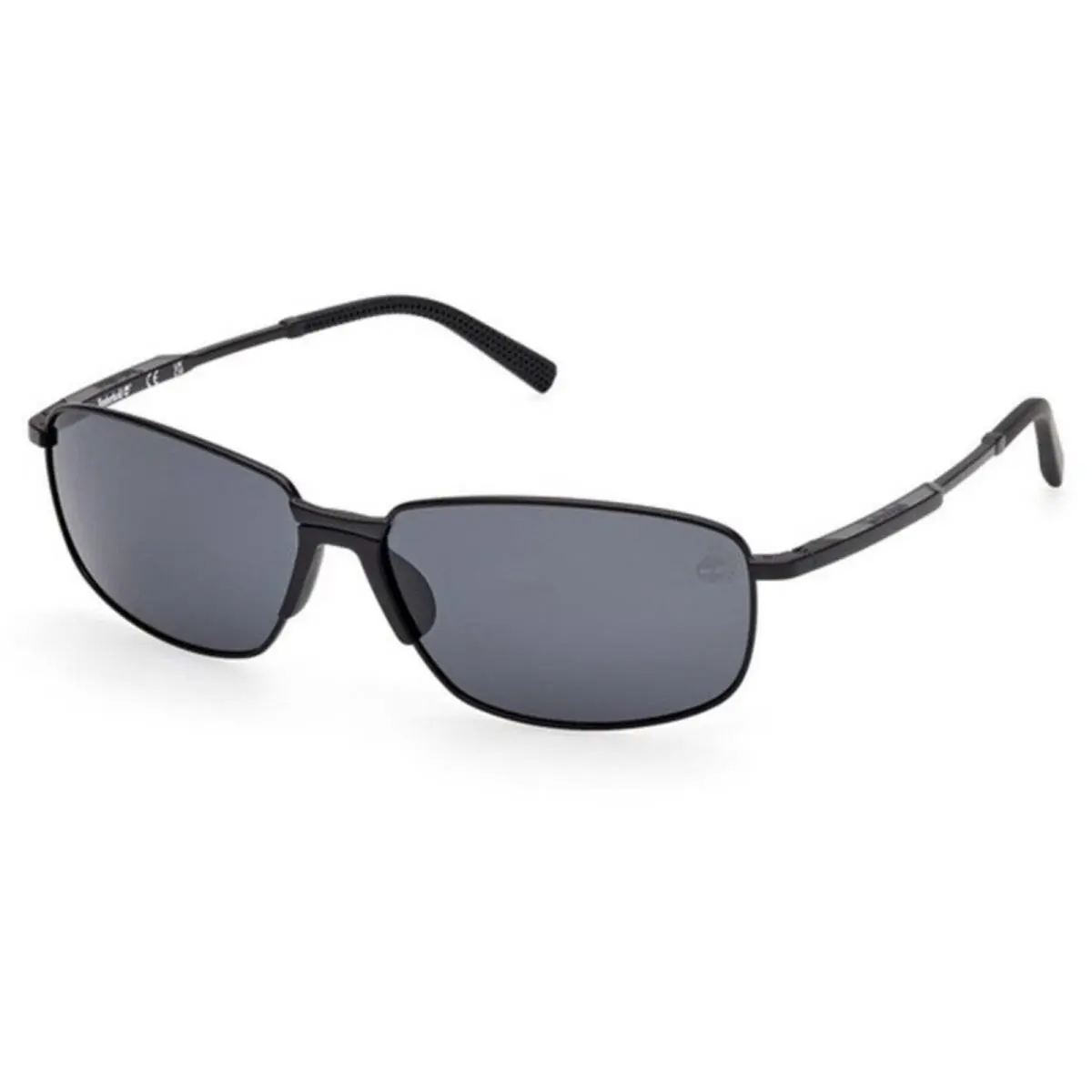 Timberland Men`s Sunglasses Matte Black Metal Rectangular Frame TB00041 6102D
