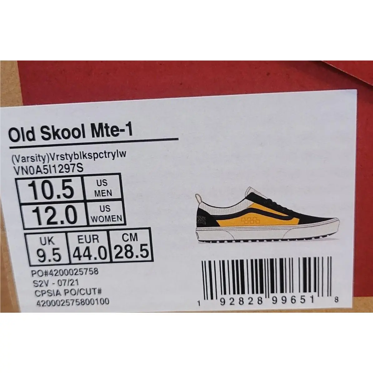 Vans shoes - Varsity Black/Spectra Yellow (UPC: 192828996518) 9