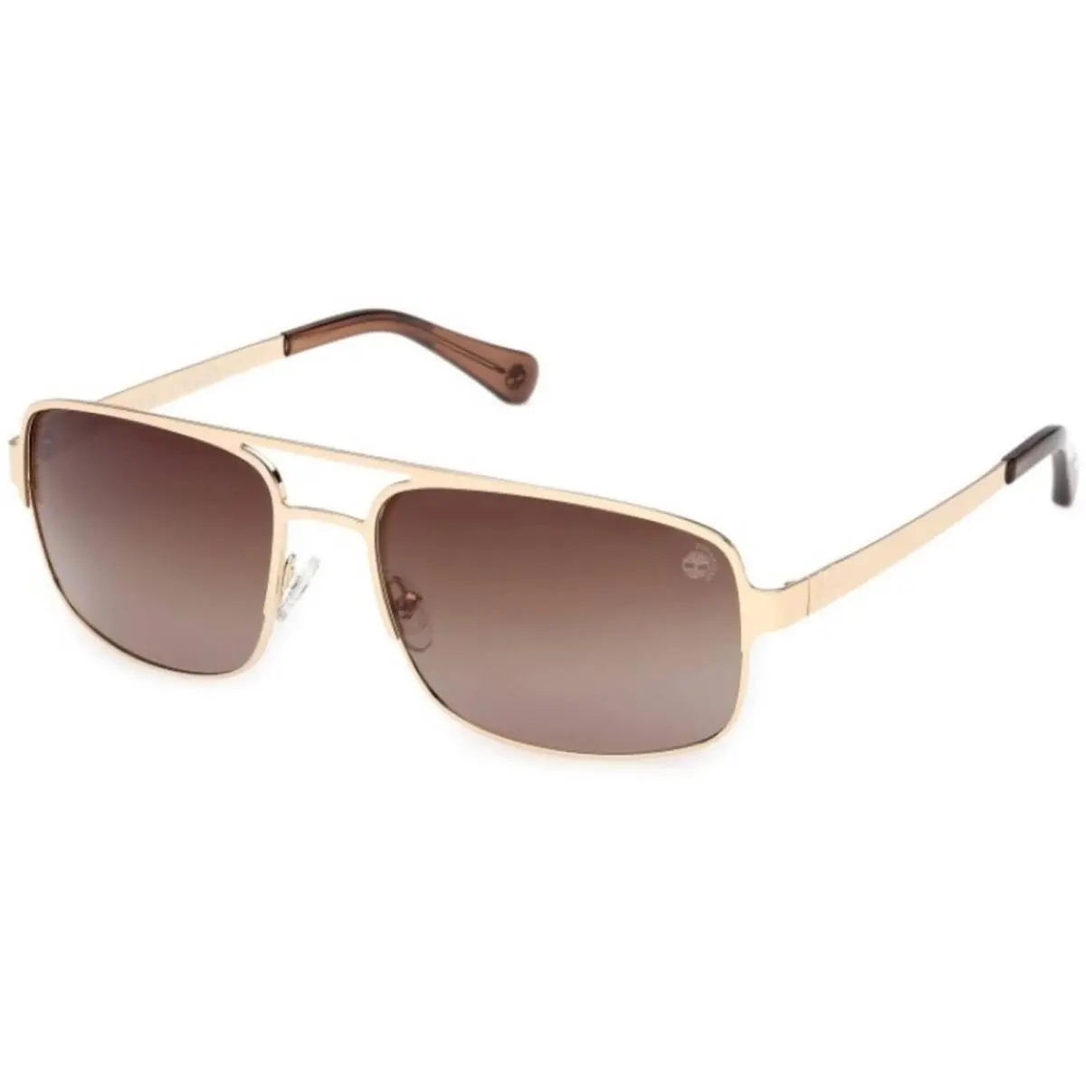 Timberland Men`s Sunglasses Gold Metal Pilot Shape Full Rim Frame TB00065 6332H