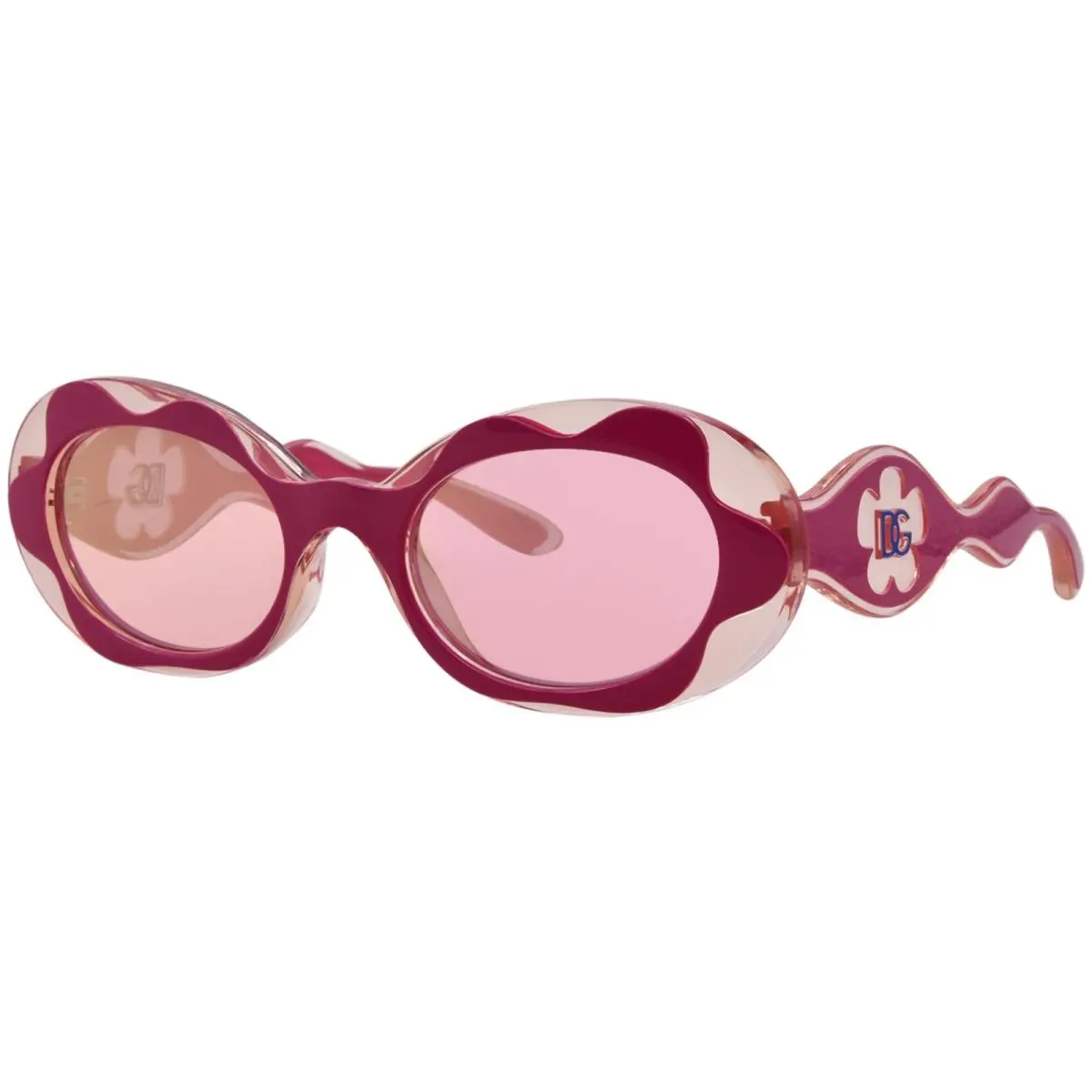Dolce Gabbana DX6005 30981T Sunglasses Youth Kids Girls Pink/pink Mirror 49mm