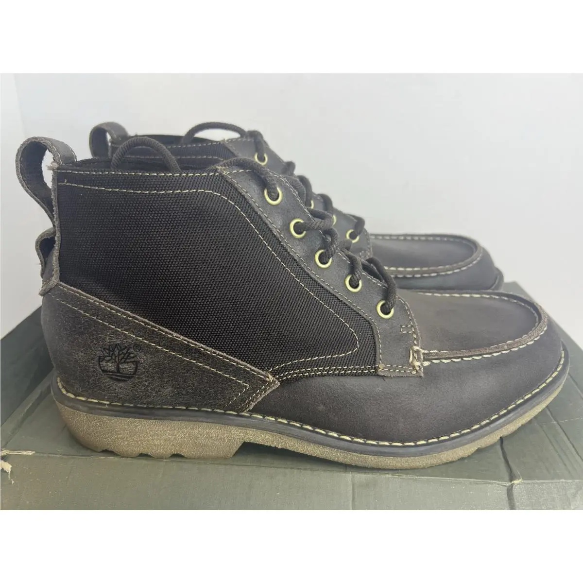 Timberland Earth Keepers Leather Chukka Boots Laceup Brown Men`s Shoe Size US 10