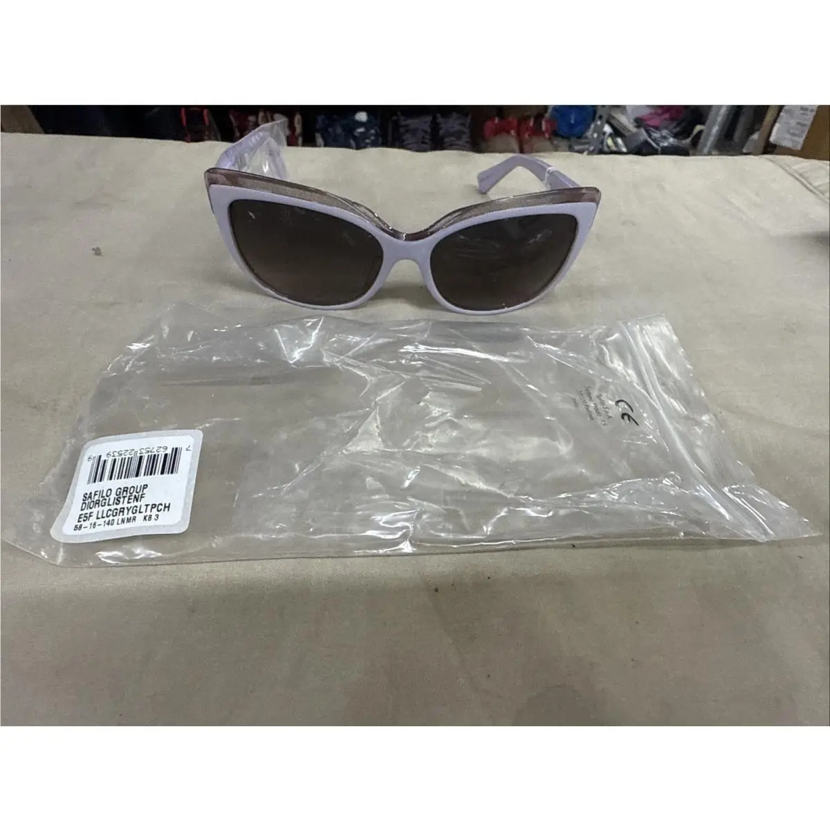 Christian Dior Glisten Women`s Pink Cat-eye Sunglasses GLISTFS-0E5F-K8 58-16-140