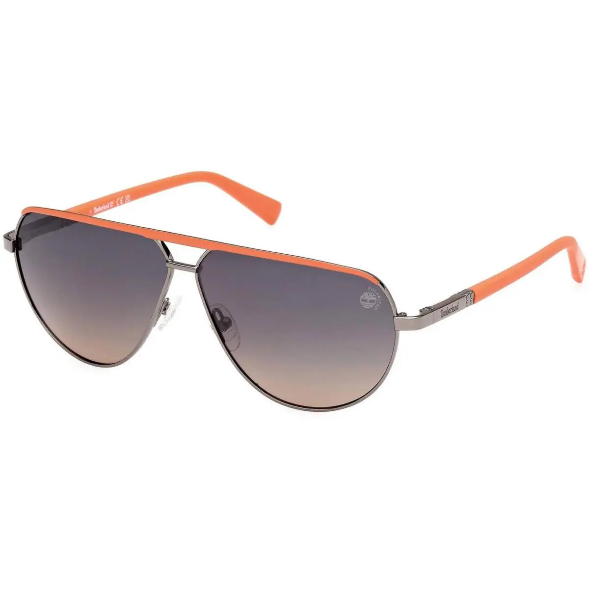 Timberland Men`s Sunglasses Shiny Dark Ruthenium Full Rim Frame TB00028 6106D