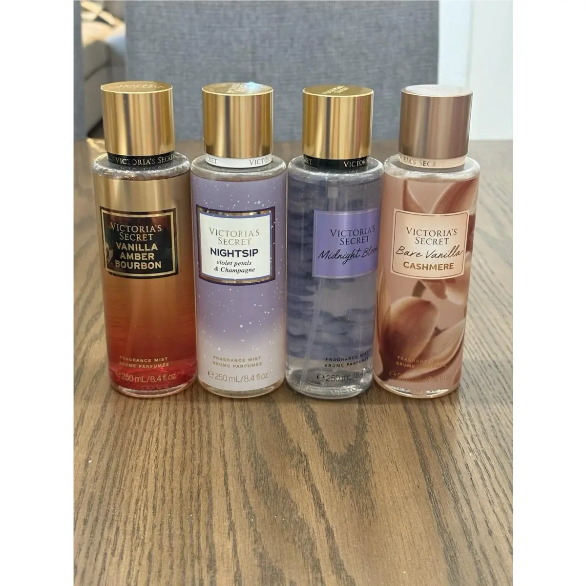Mixed Lot 4 Victoria Secret Body Mists Bare Vanilla Cashmere Nightsip Midnight