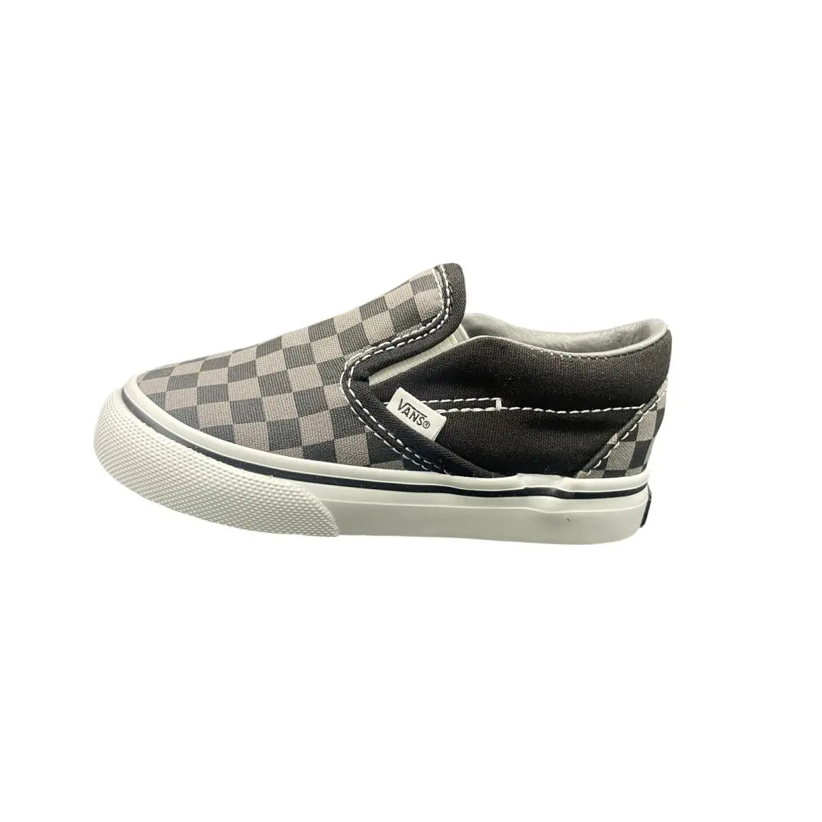 Vans Kids Sneaker Slip On VN000LYHBPJ Classic Checkerboard Grey Size 6.5 M
