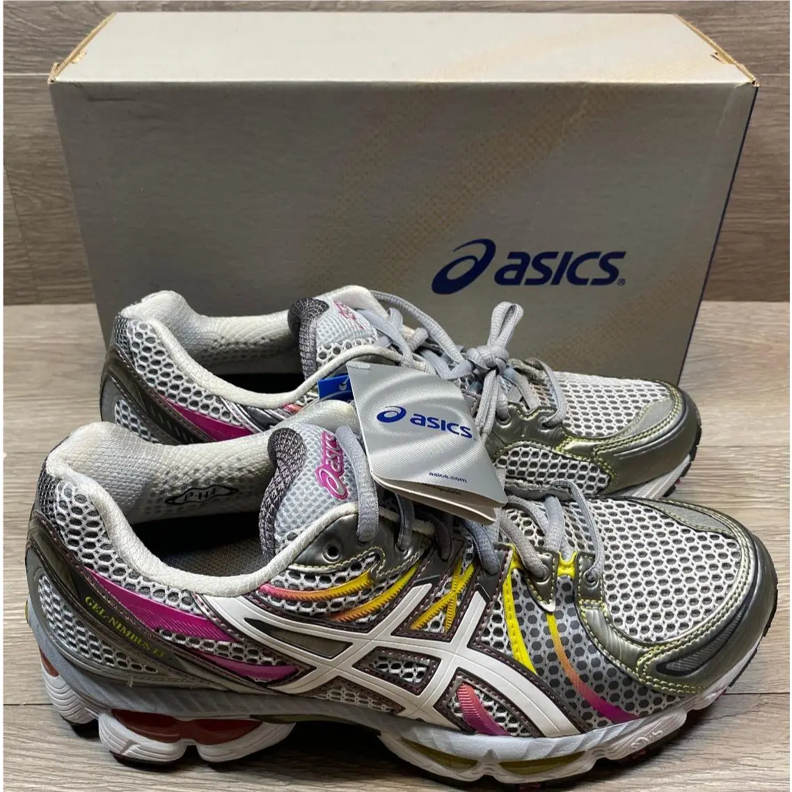 Asics Gel Nimbus 13 Womens Size 10.0 Lightening/white/magenta T192N-9301 New/box